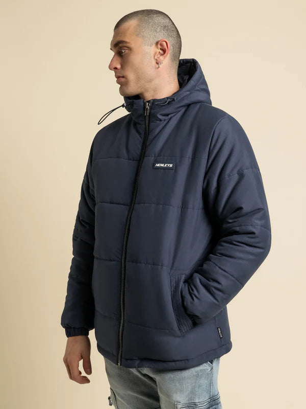 HENLEYS FLETCHER PUFFER JACKET MEN NAVY Just Sport