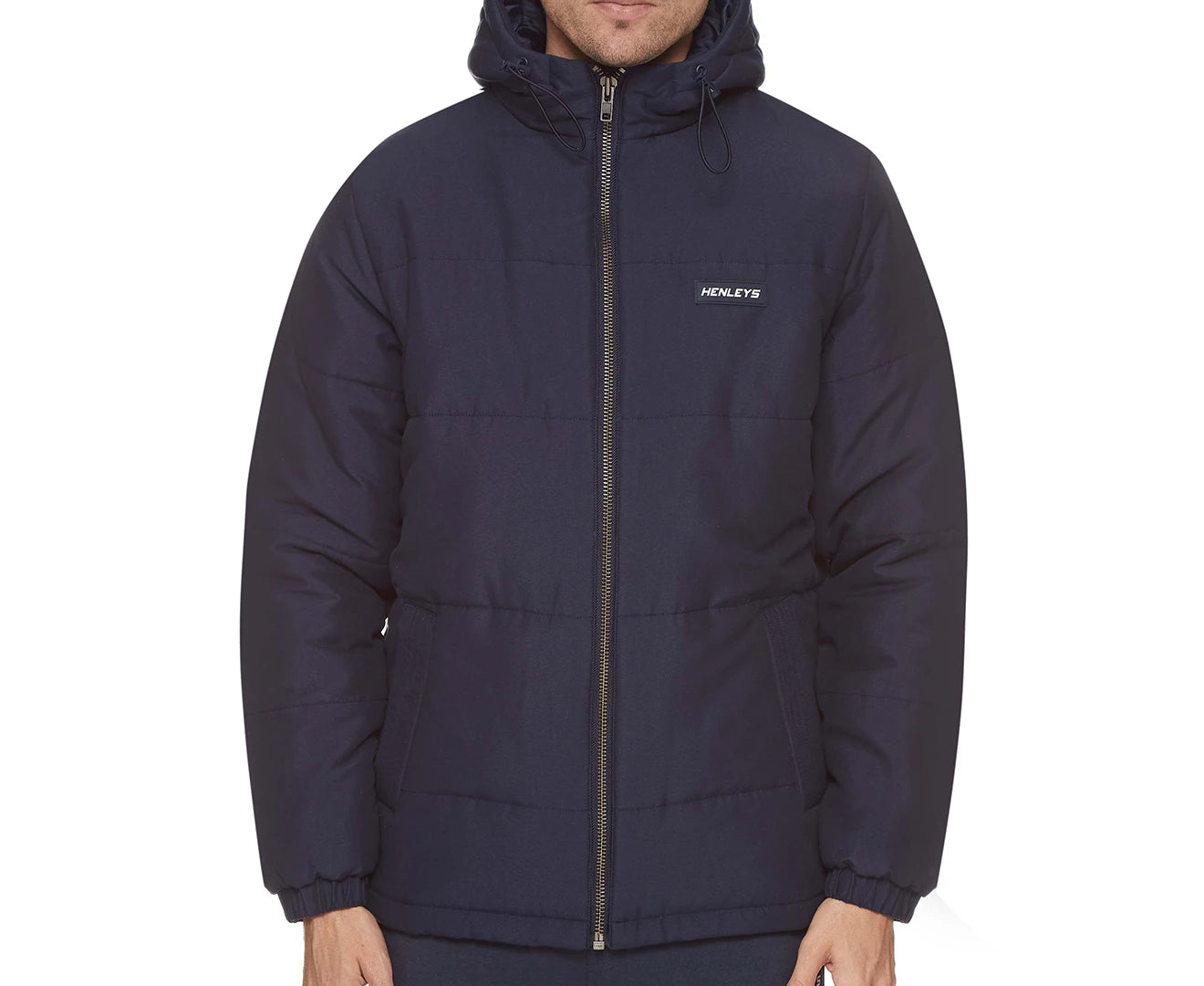 HENLEYS FLETCHER PUFFER JACKET MEN NAVY