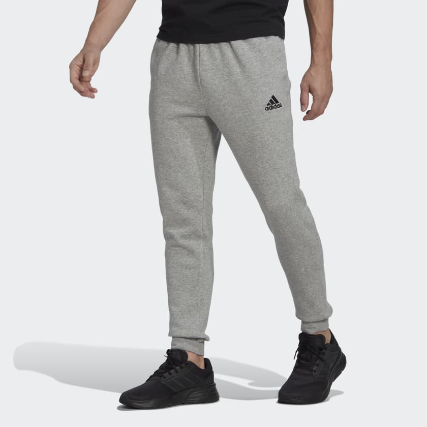 Adidas Essentials Fleece Regular Tapered Pants - Mens - Grey – Just Sport