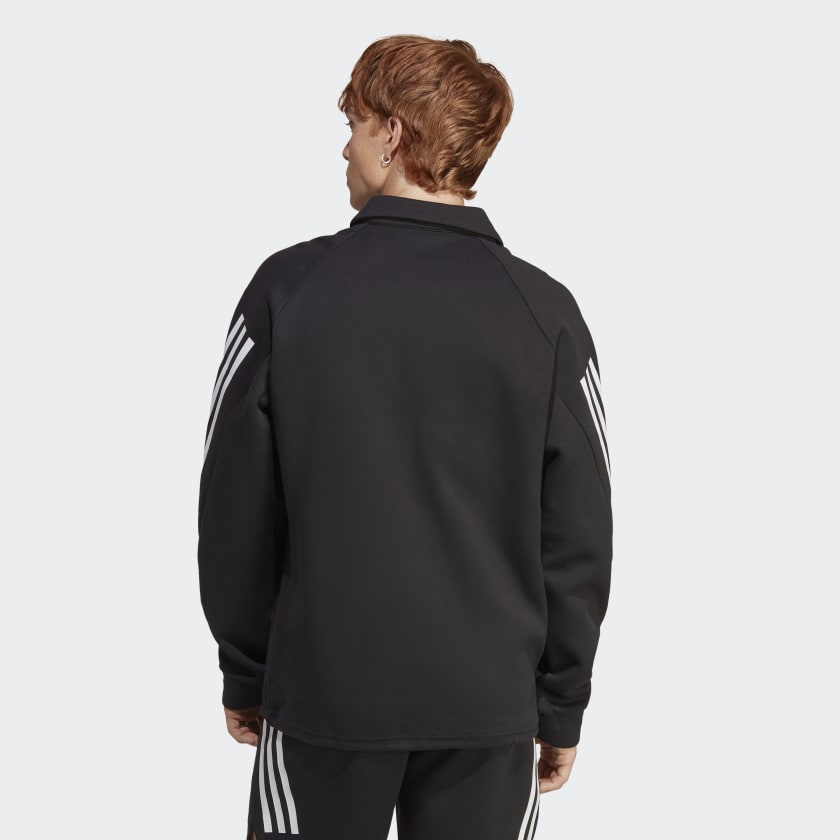 Adidas Future Icons 3 Stripes Coaches Jacket Mens Black Just