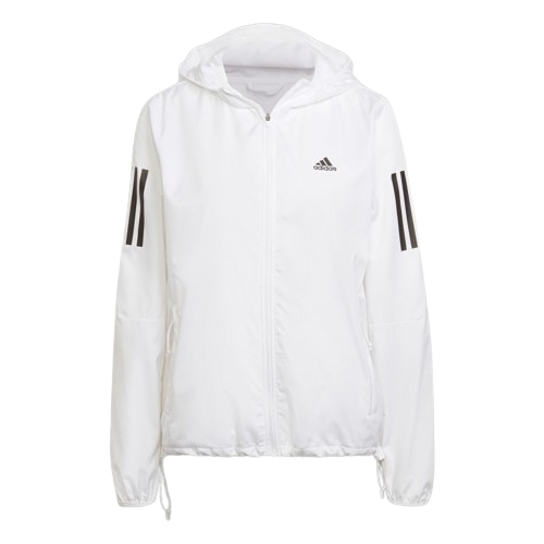 Adidas Own the Run Hooded Running Windbreaker Womens White