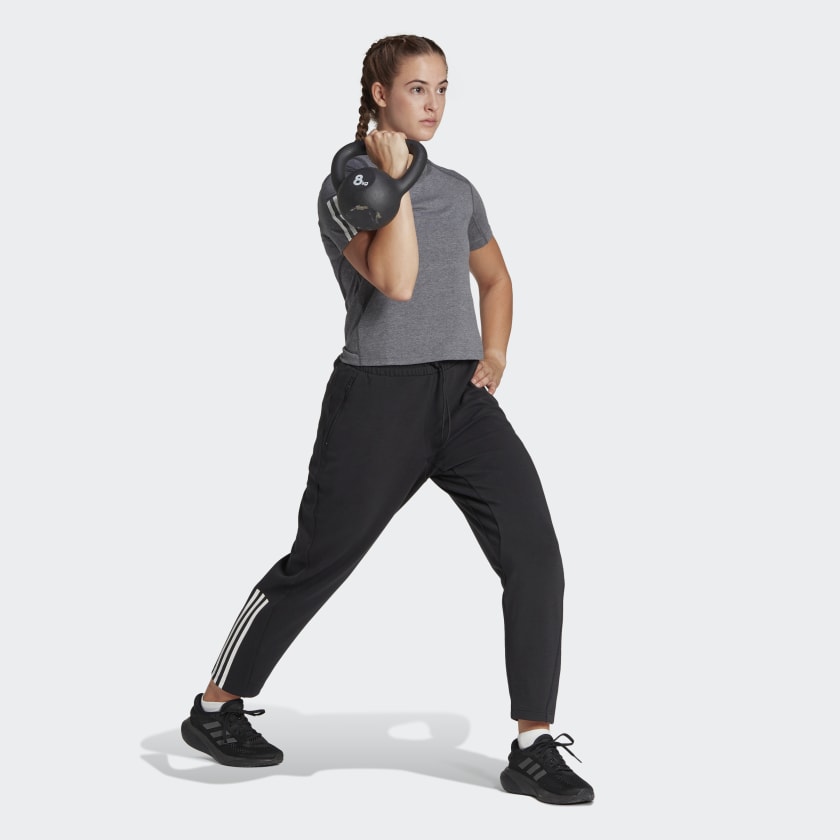 Adidas Train Essentials Regular Fit Cotton Training Pants Womens