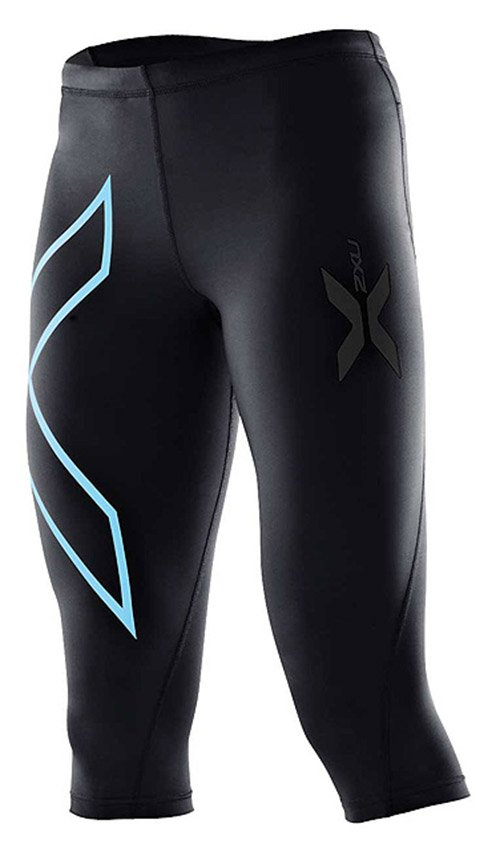 2XU 3/4 Compression Tights - Womens - Black/Blue – Just Sport